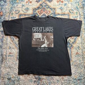 Vintage Great Lakes Brewing The Eliot Ness Beer T-shirt Large